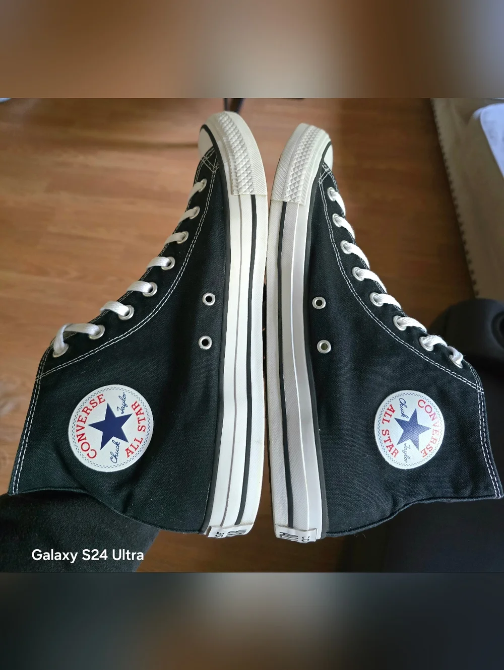 Unisex Sz 12 Men's/14 Women's CONVERSE CTAS HI Black Casual Shoes - Picture 5 of 7